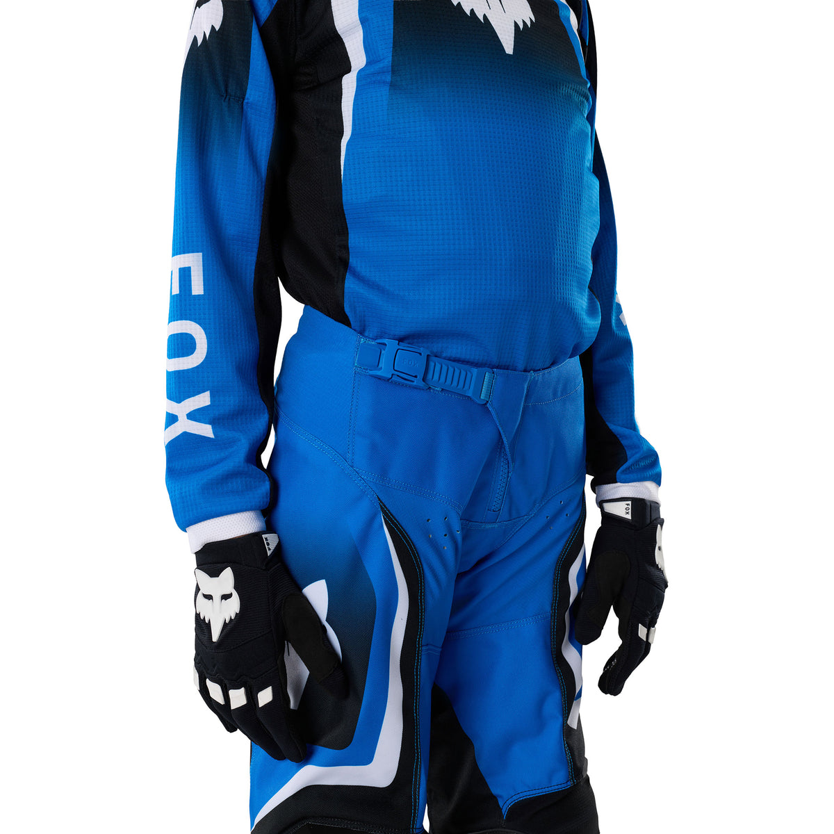 FOX Racing Youth 180 FRAME MX Gear Set (Blue/Black/White)