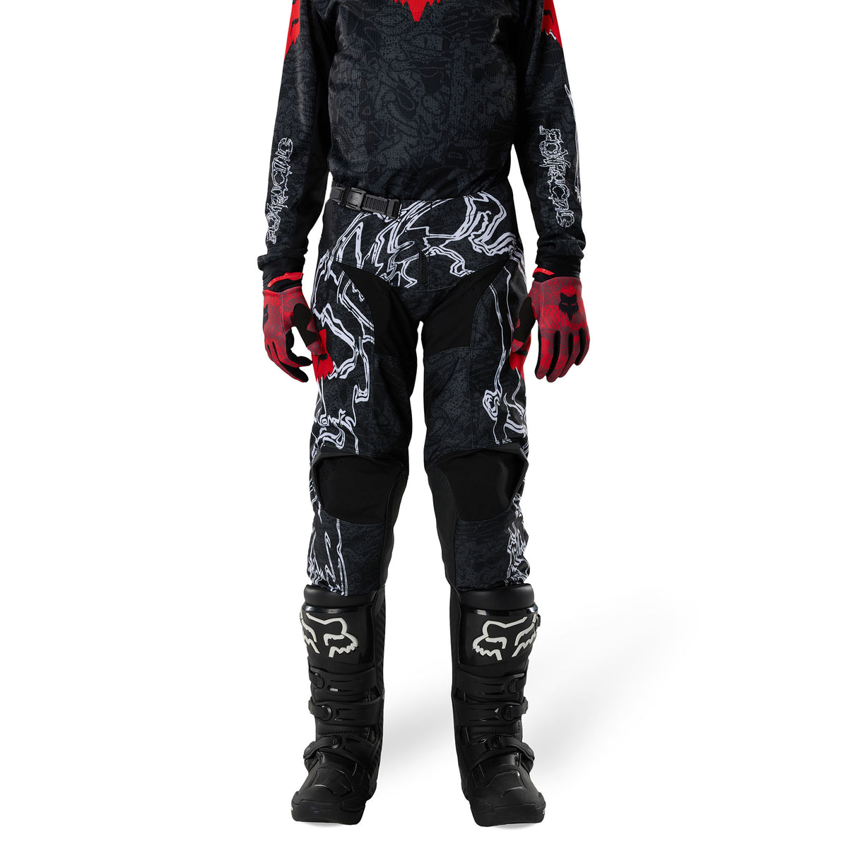 FOX Racing Youth 180 ABYSS MX Gear Set (Black/Grey)