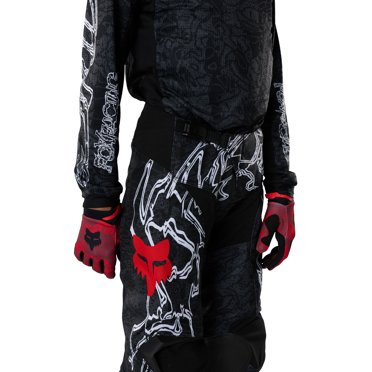 FOX Racing Youth 180 ABYSS MX Gear Set (Black/Grey)