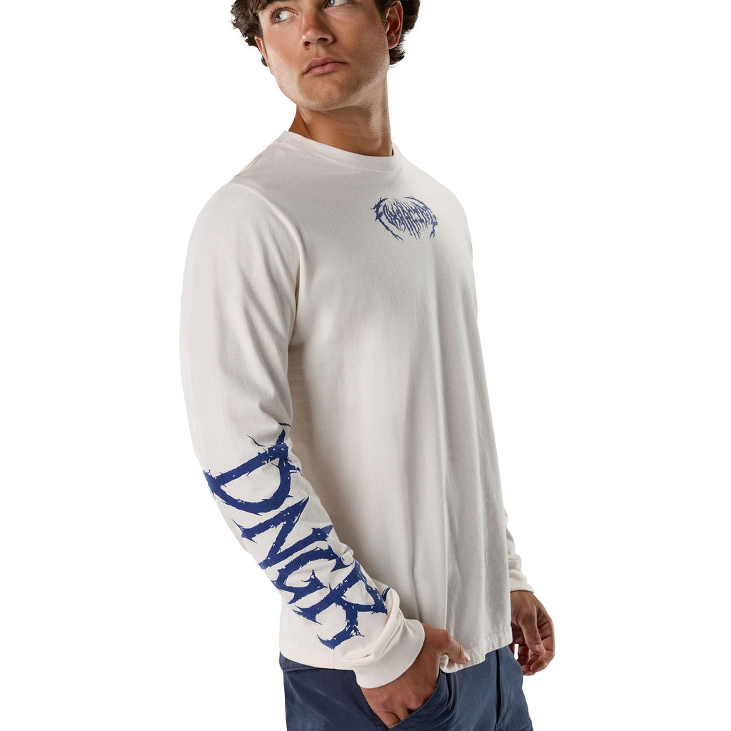 FOX Racing Mens T-Shirt - DNGR 195 LS TEE (Off White)