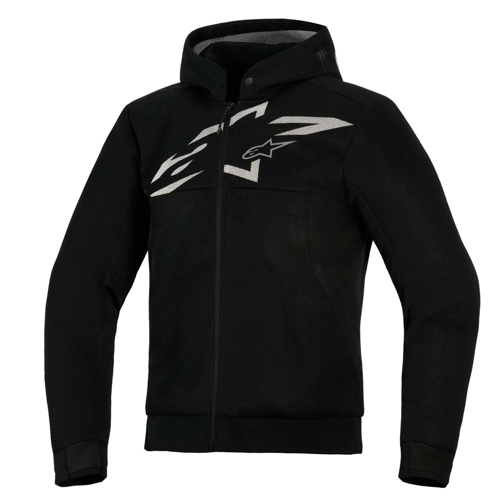 Alpinestars Chrome SUPERAIR Motorcycle Riding Hoodie (Black/Dark Grey/White)