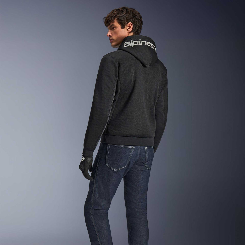Alpinestars Chrome SUPERAIR Motorcycle Riding Hoodie (Black/Dark Grey/White)