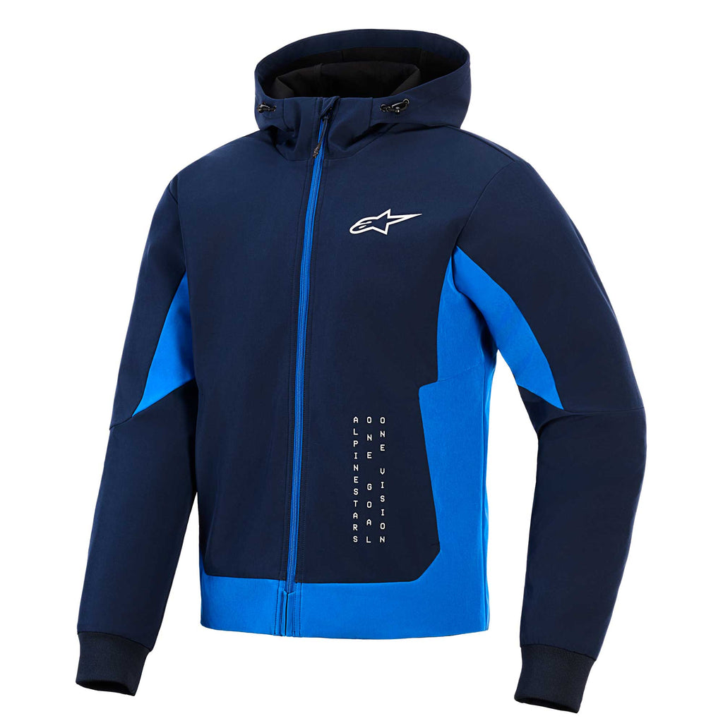 Alpinestars Radium Tech Motorcycle Hoodie Urban Textile Jacket (Night Navy/Royal Blue)