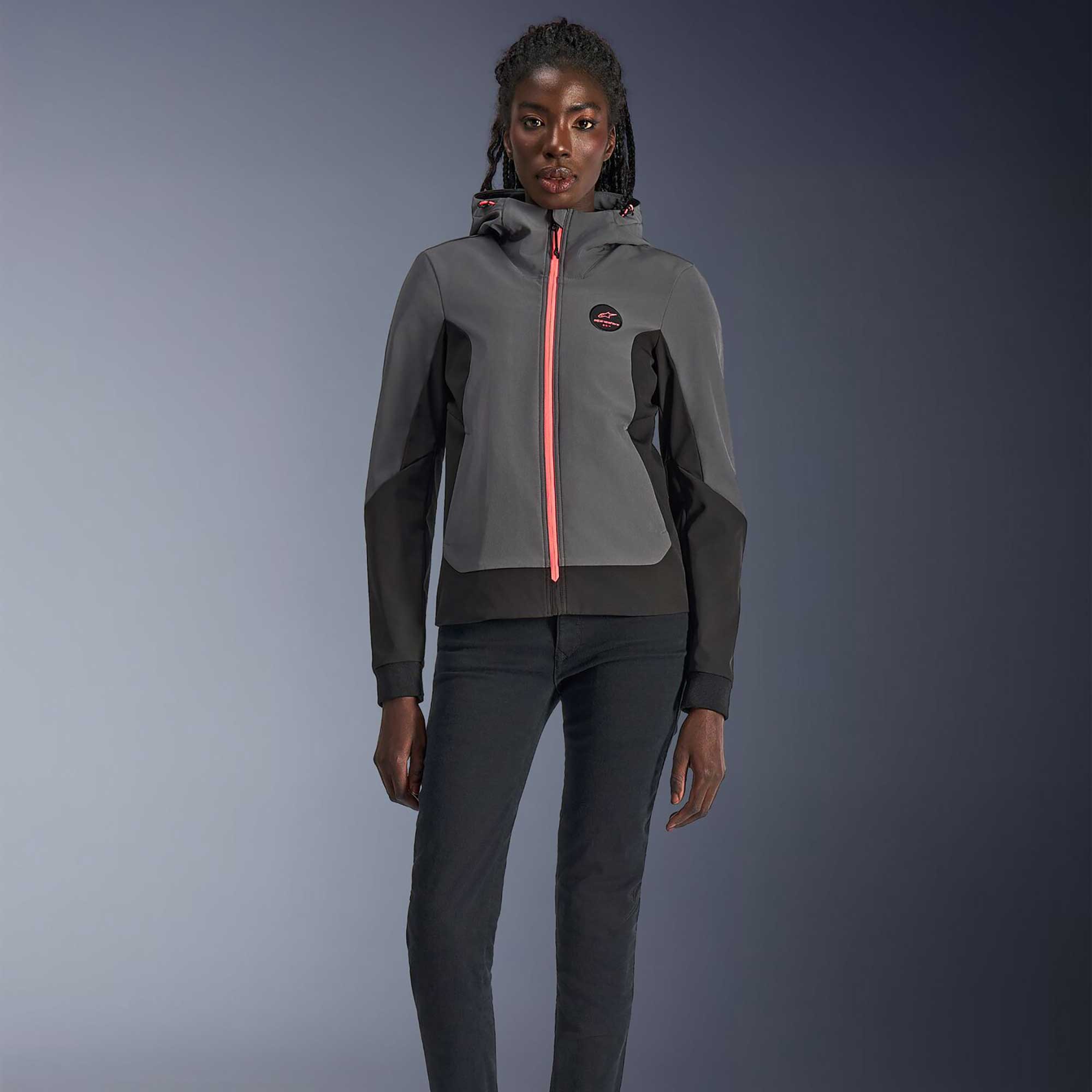 Alpinestars Women's Radium Tech Riding Hoodie (Deep Grey/Black)