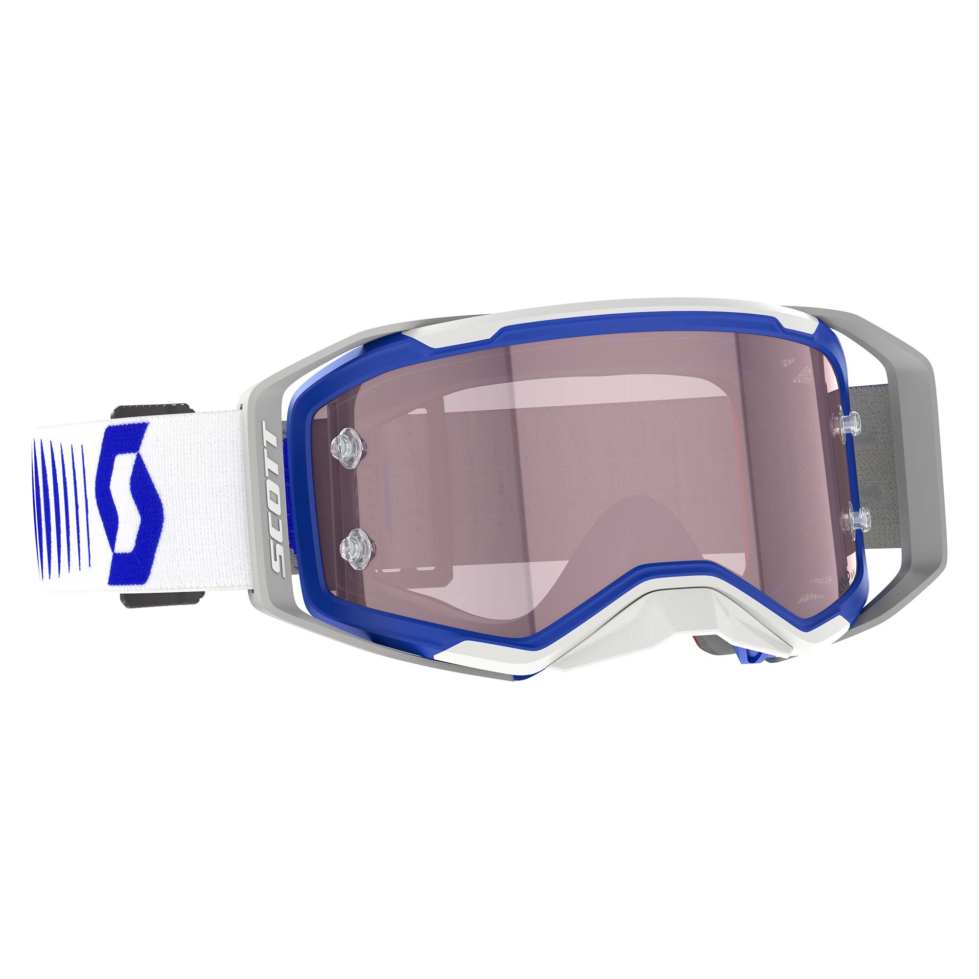 Scott PROSPECT 2.0 AMPLIFIER Goggles DOPPLER (White/Blue) AMP Rose Lens