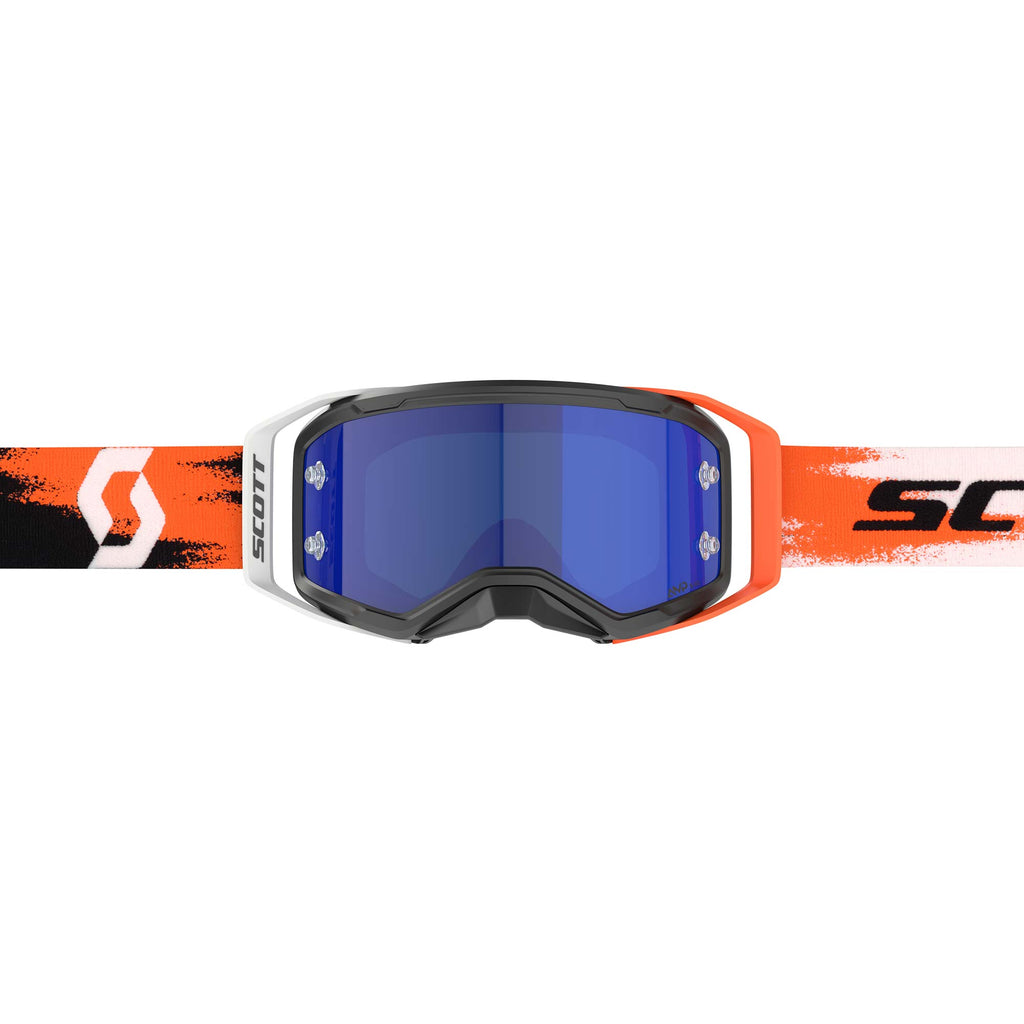 Scott PROSPECT 2.0 AMPLIFIER Goggles (Black/Neon Orange) AMP Chrome Blue Lens