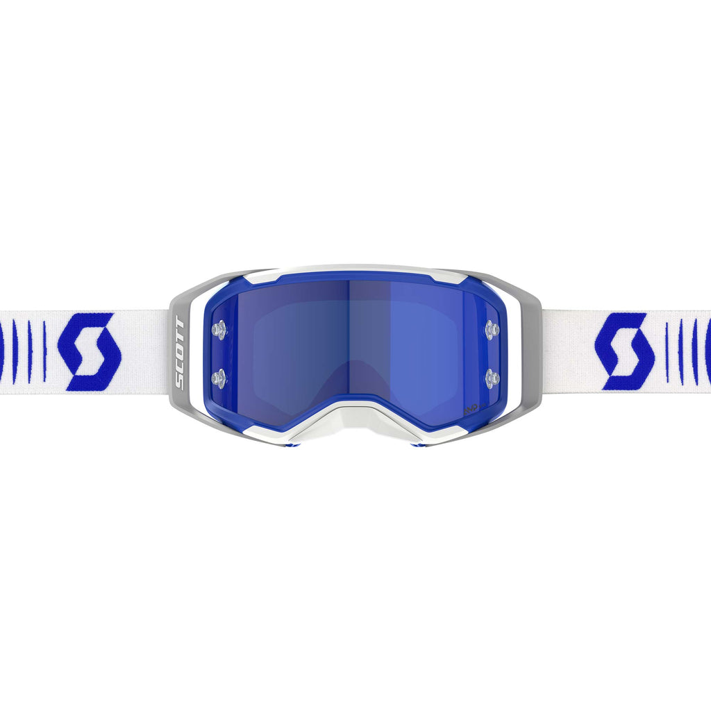 Scott PROSPECT 2.0 AMPLIFIER Goggles DOPPLER (White/Blue) AMP Chrome Blue Lens