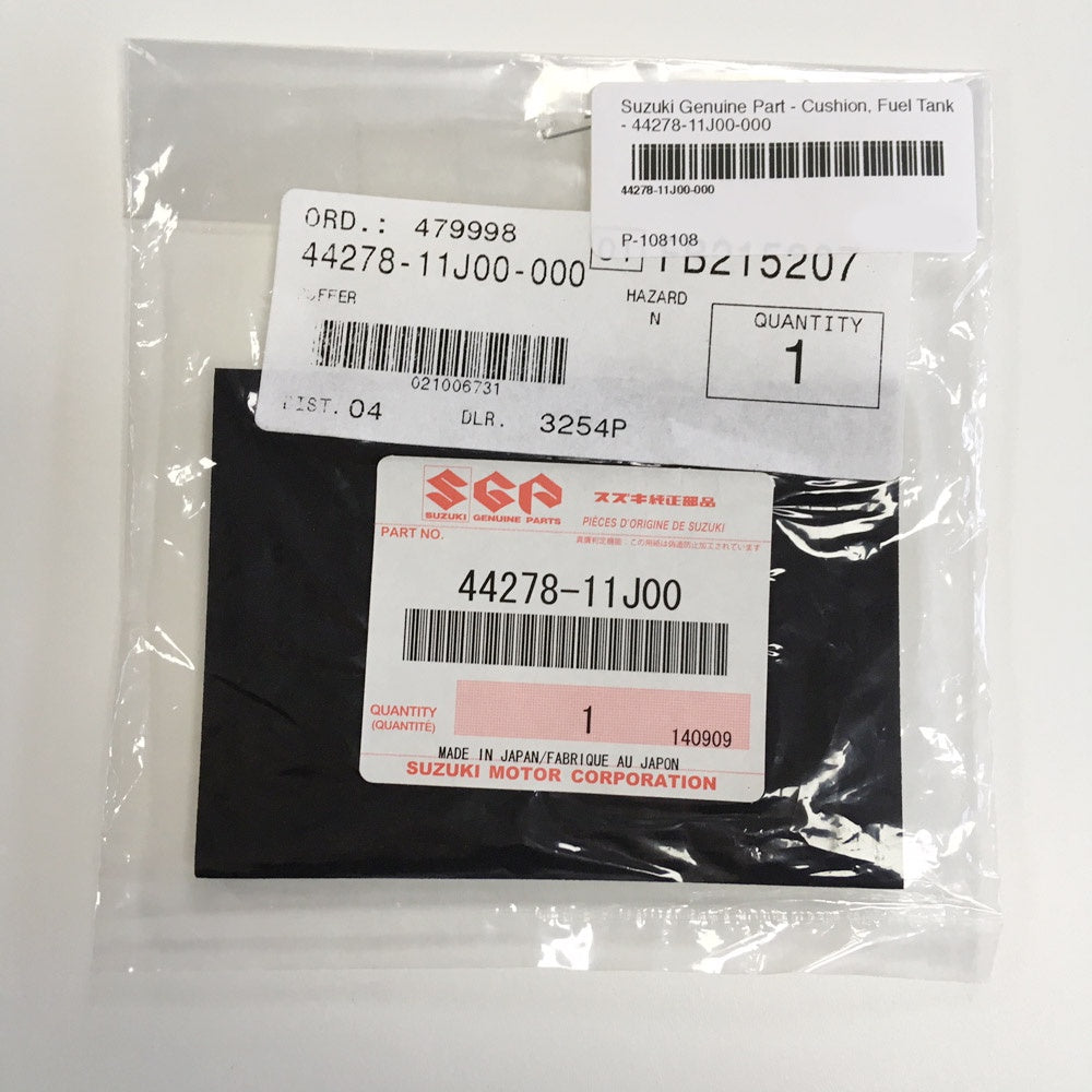 Suzuki Genuine Part - Cushion, Fuel Tank (DL650 12-16, GSX-S1000 20-23)  - 44278-11J00-000