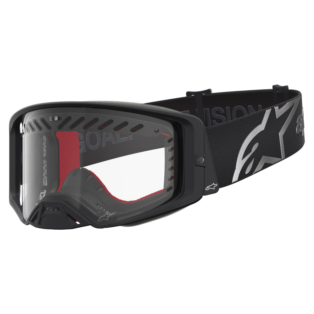Alpinestars Supertech DURA AIR FLUID MX Enduro Goggles (Black/Silver) Clear AIR Lens
