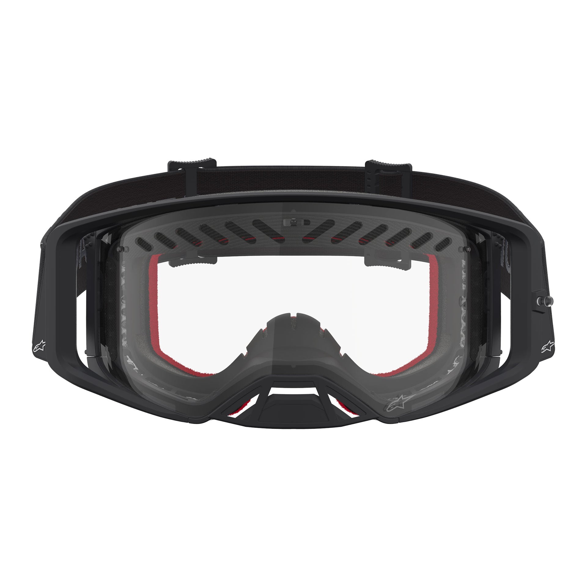 Alpinestars Supertech DURA AIR FLUID MX Enduro Goggles (Black/Silver) Clear AIR Lens