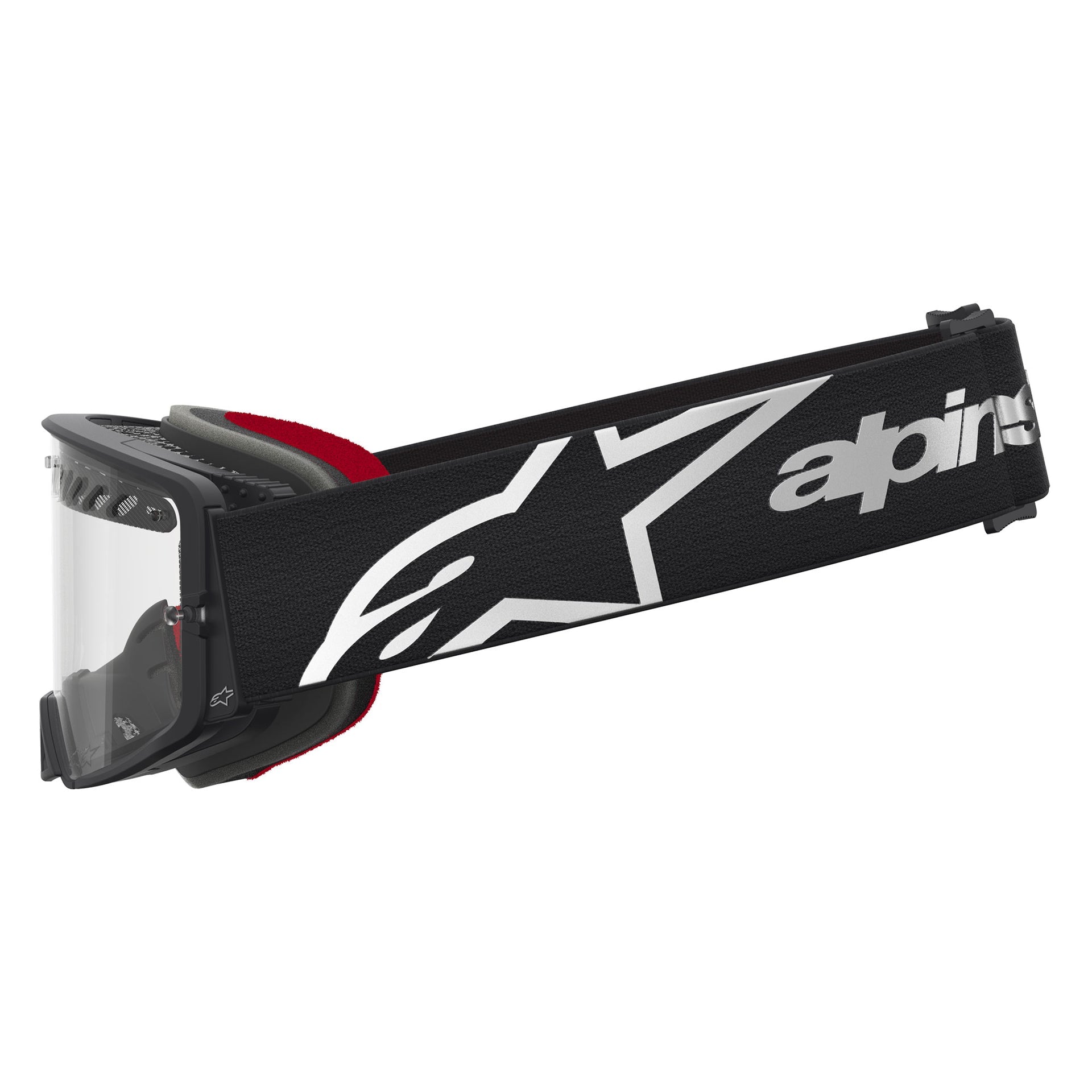 Alpinestars Supertech DURA AIR FLUID MX Enduro Goggles (Black/Silver) Clear AIR Lens