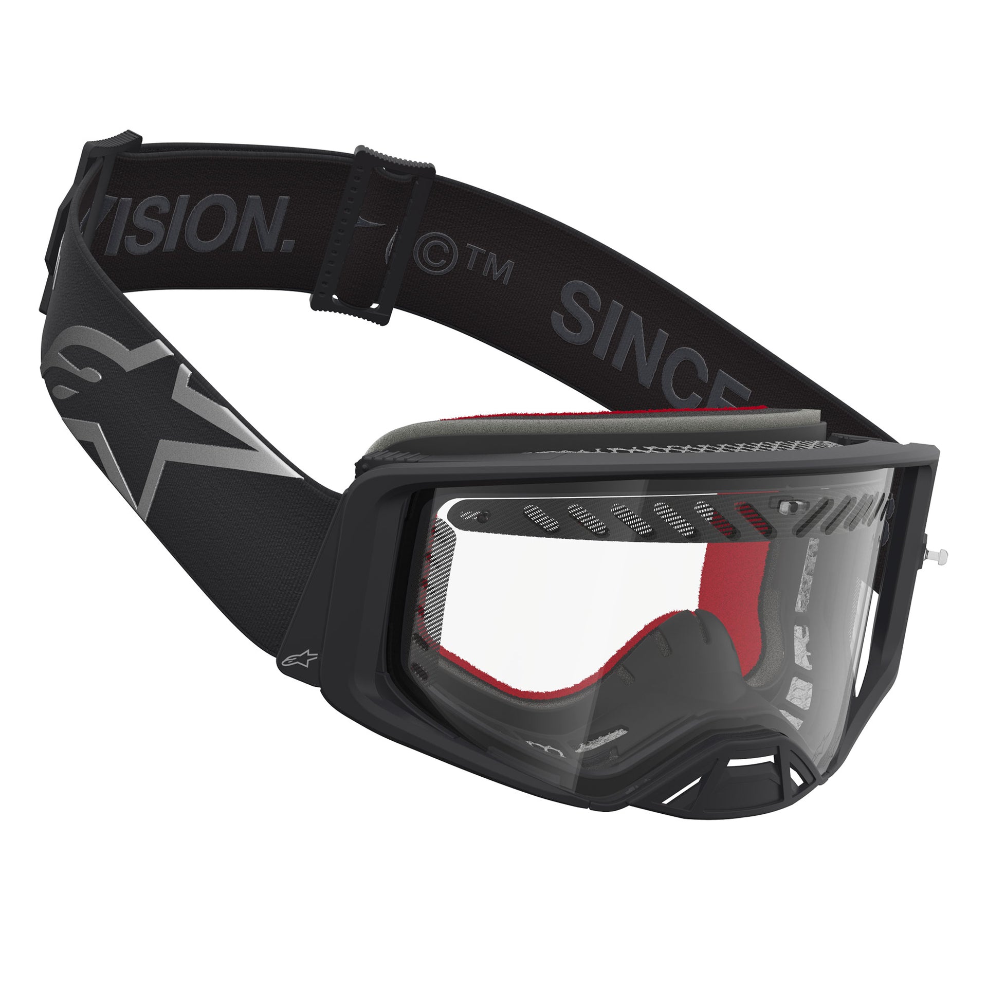 Alpinestars Supertech DURA AIR FLUID MX Enduro Goggles (Black/Silver) Clear AIR Lens