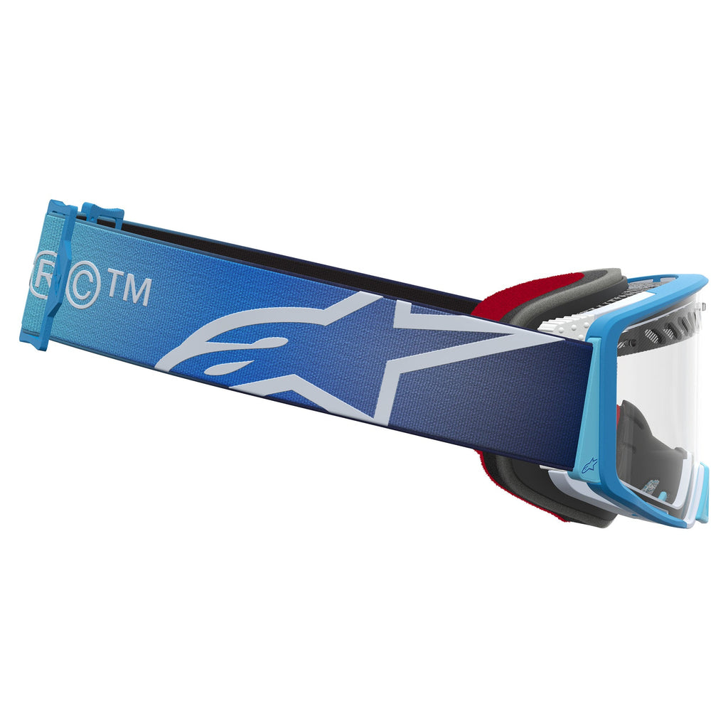 Alpinestars Supertech DURA AIR FLUID MX Enduro Goggles (Blue Fade/Silver) Clear AIR Lens