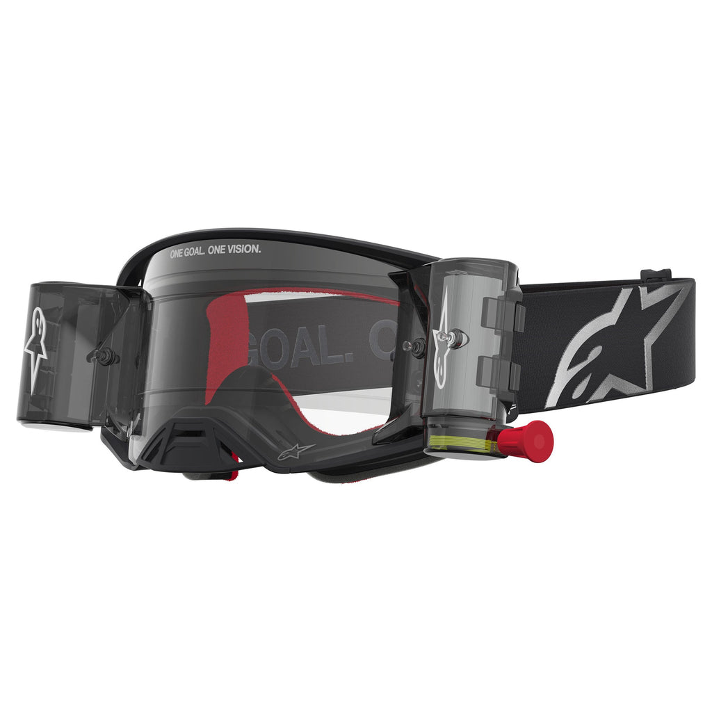 Alpinestars Supertech FIRMA Roll-Offs MX Enduro Goggles (Black/Silver) Clear Lens