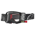 Alpinestars Supertech FIRMA Roll-Offs MX Enduro Goggles (Black/Silver) Clear Lens