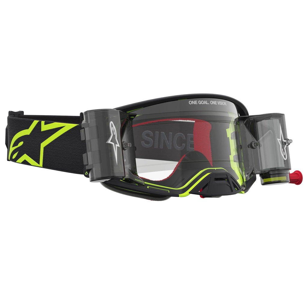 Alpinestars Supertech FIRMA Roll-Offs MX Enduro Goggles (Black/Yellow Fluo) Clear Lens