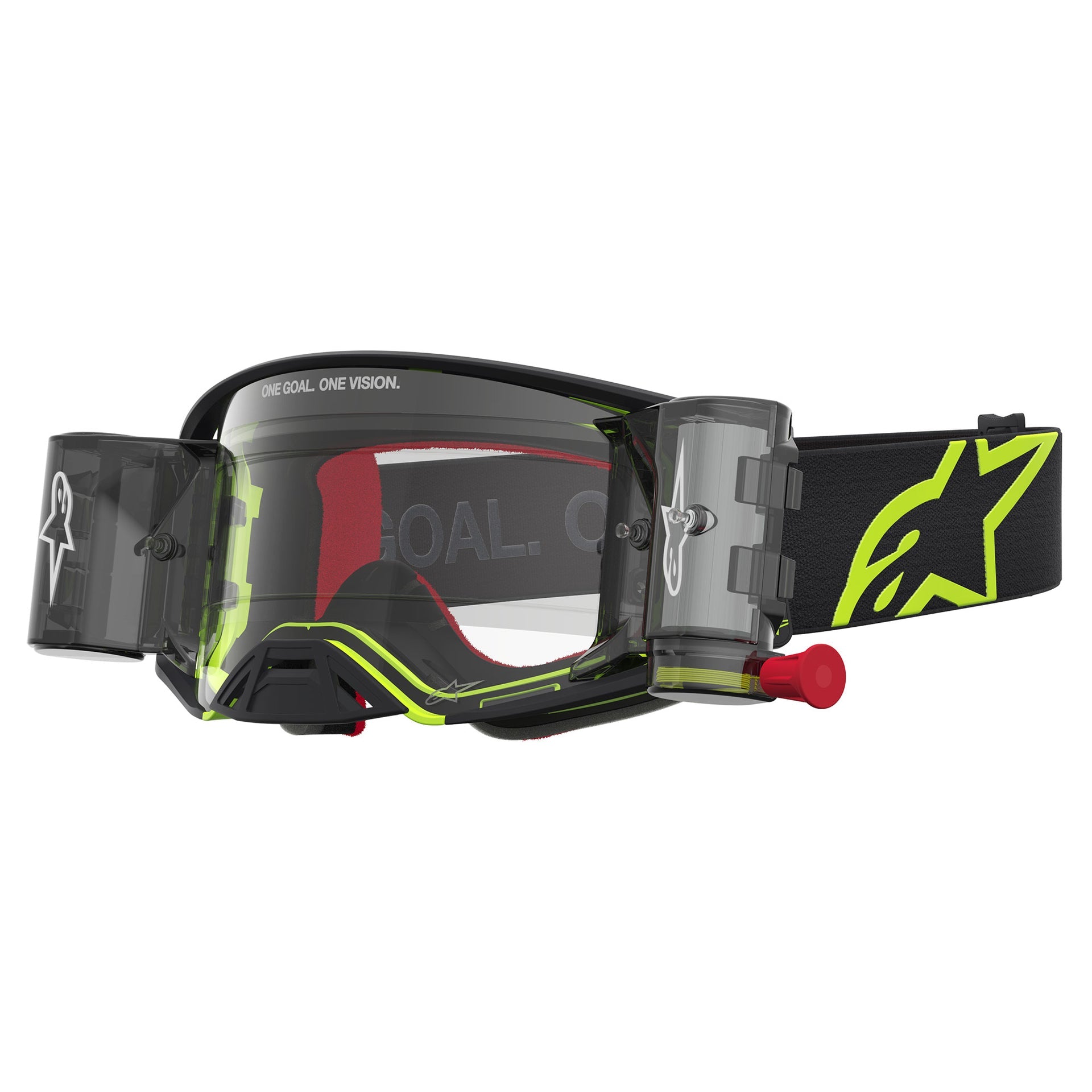 Alpinestars Supertech FIRMA Roll-Offs MX Enduro Goggles (Black/Yellow Fluo) Clear Lens