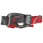 Alpinestars Supertech FIRMA Roll-Offs MX Enduro Goggles (Red/Silver) Clear Lens