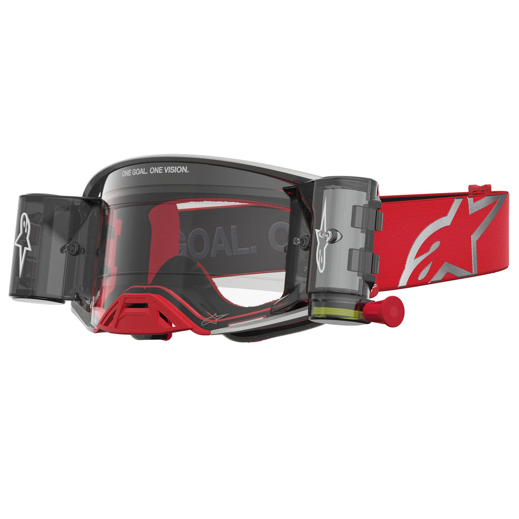Alpinestars Supertech DURA AIR FLUID MX Enduro Goggles (Red/Silver) Clear AIR Lens