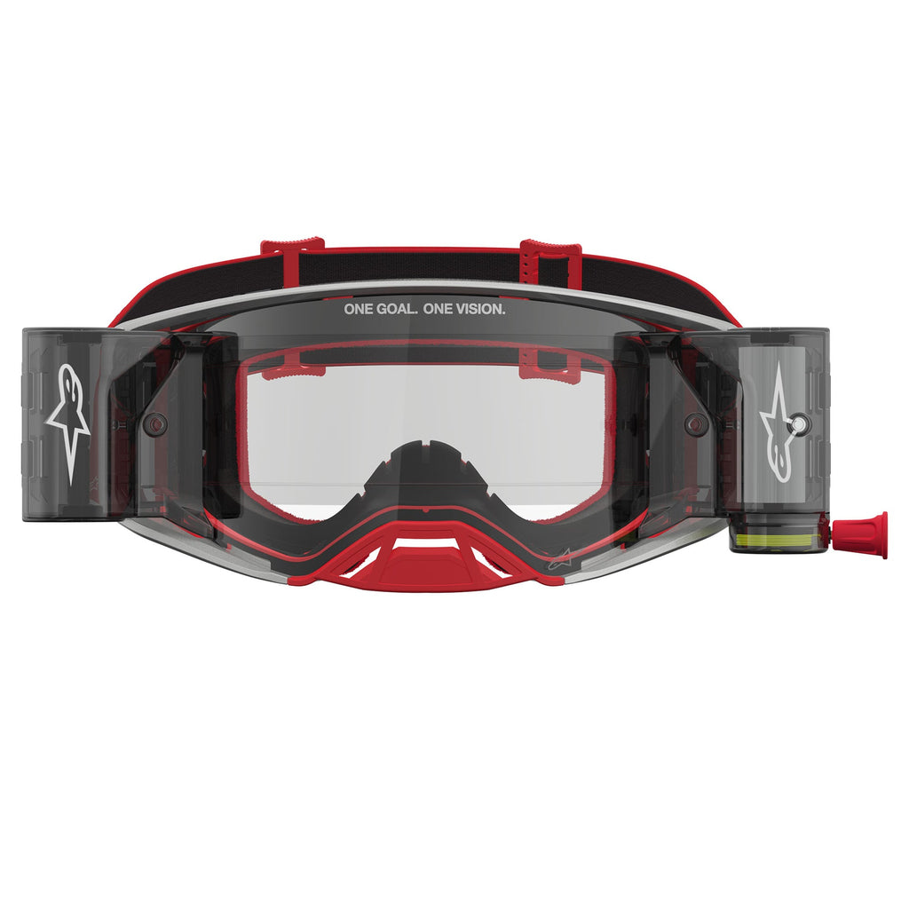 Alpinestars Supertech DURA AIR FLUID MX Enduro Goggles (Red/Silver) Clear AIR Lens
