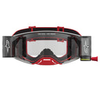 Alpinestars Supertech DURA AIR FLUID MX Enduro Goggles (Red/Silver) Clear AIR Lens
