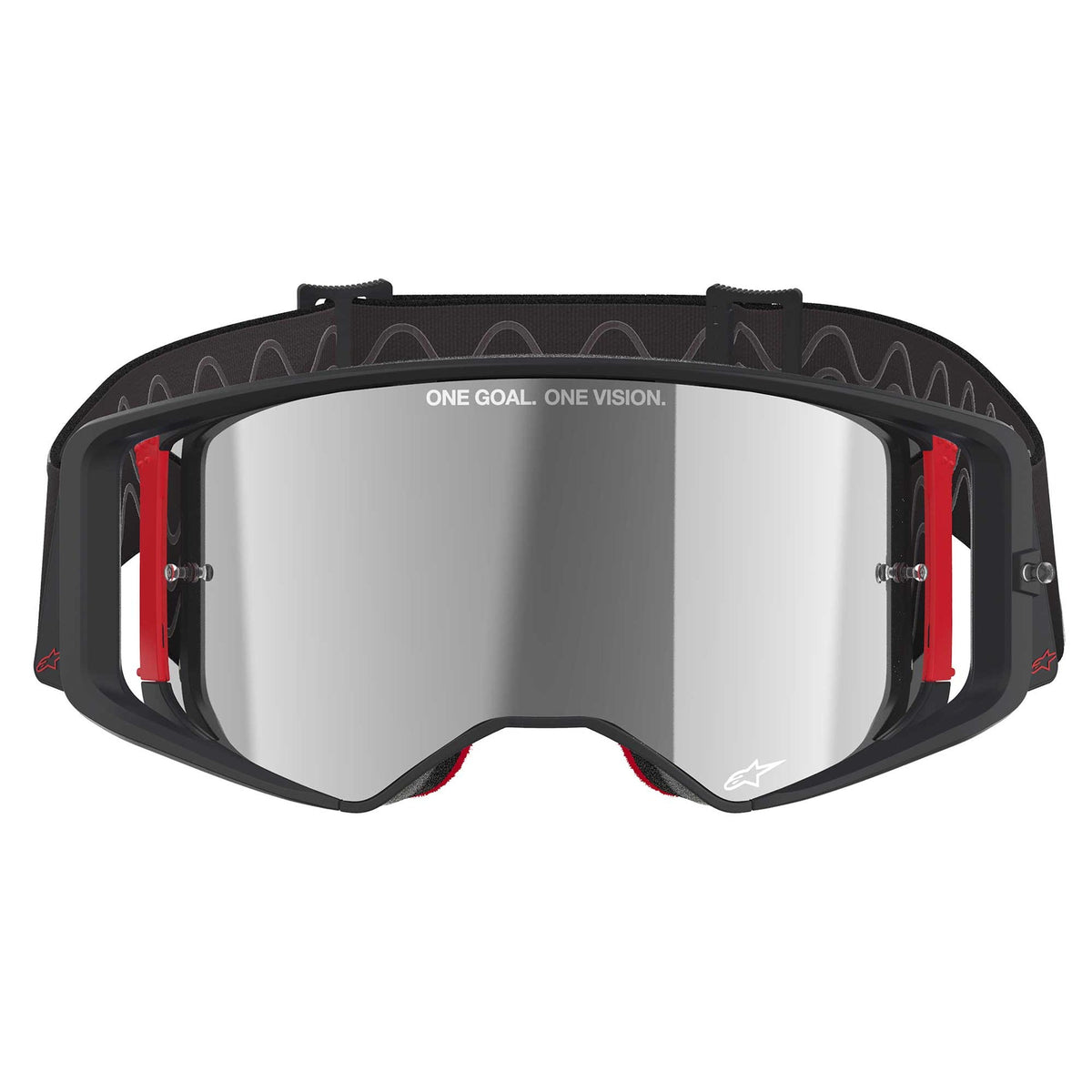 Alpinestars SuperTech CORP Vision MX Goggles (Black/Red) Mirror Silver Lens