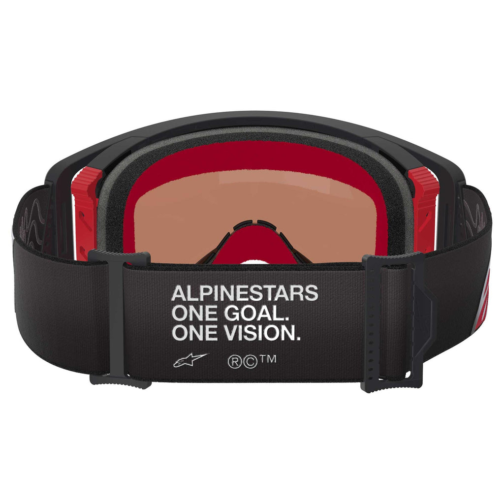 Alpinestars SuperTech CORP Vision MX Goggles (Black/Red) Mirror Silver Lens
