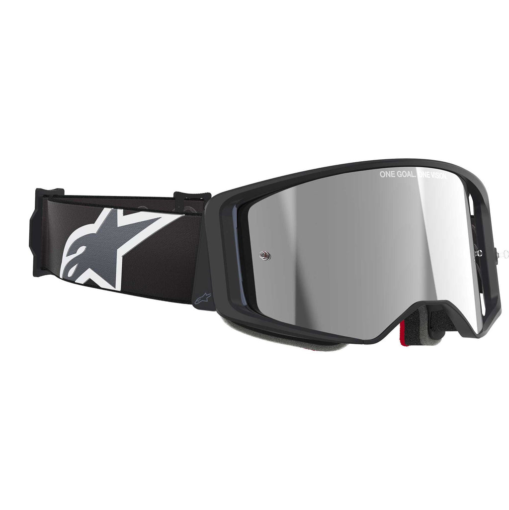 Alpinestars SuperTech CORP Vision MX Goggles (Black/Grey) Mirror Silver Lens