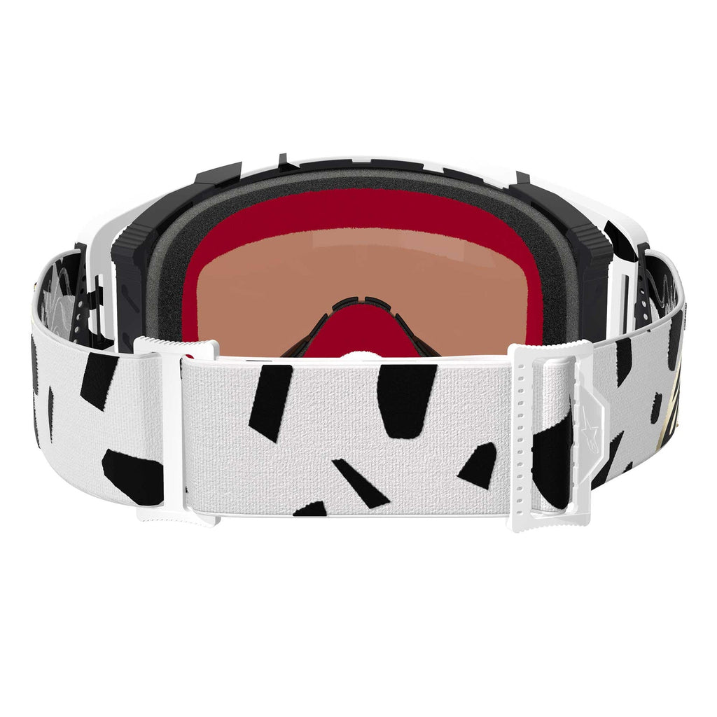Alpinestars SuperTech CORP Vision MX Goggles (White/Gold) Mirror Gold Lens
