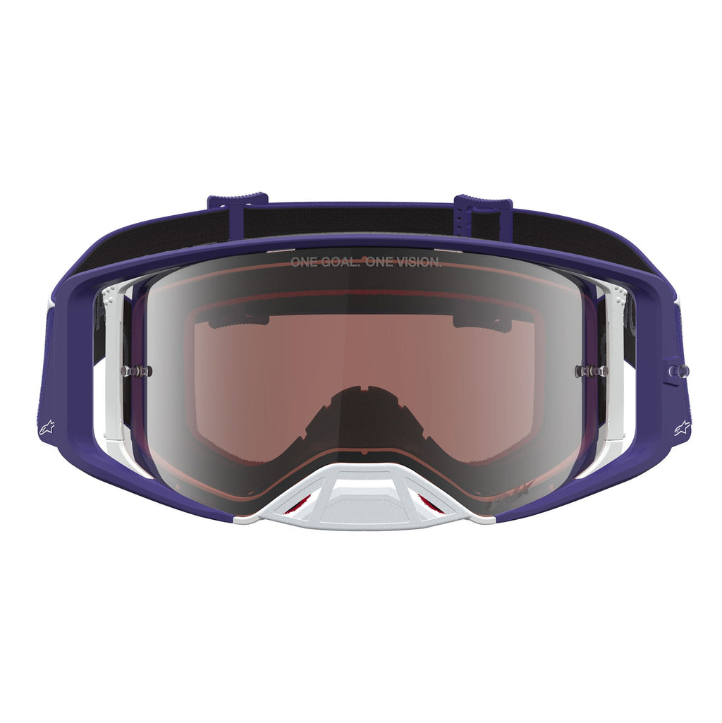 Alpinestars Supertech ATROX MX Goggles (Deep Blue/White) Mirror Silver Lens