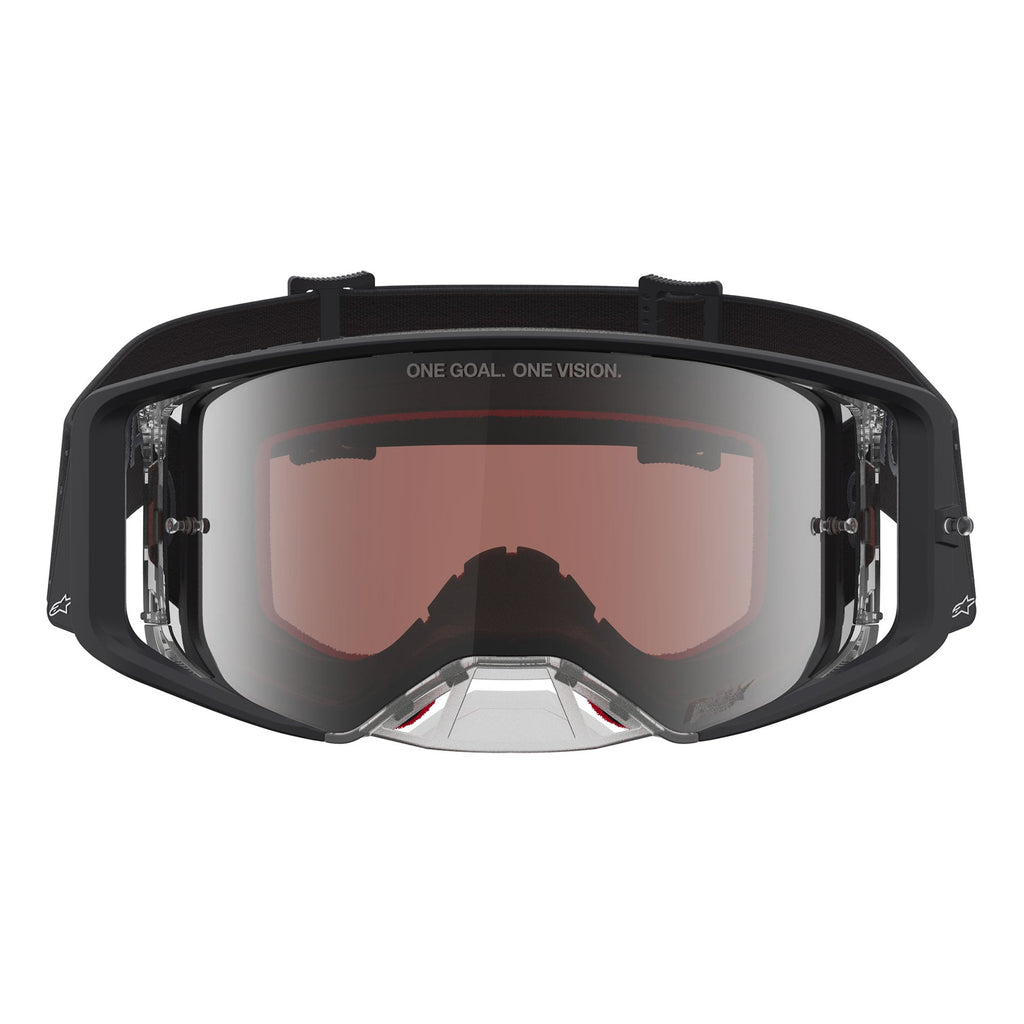 Alpinestars Supertech CLOAK MX Goggles (Black) Mirror Silver Lens