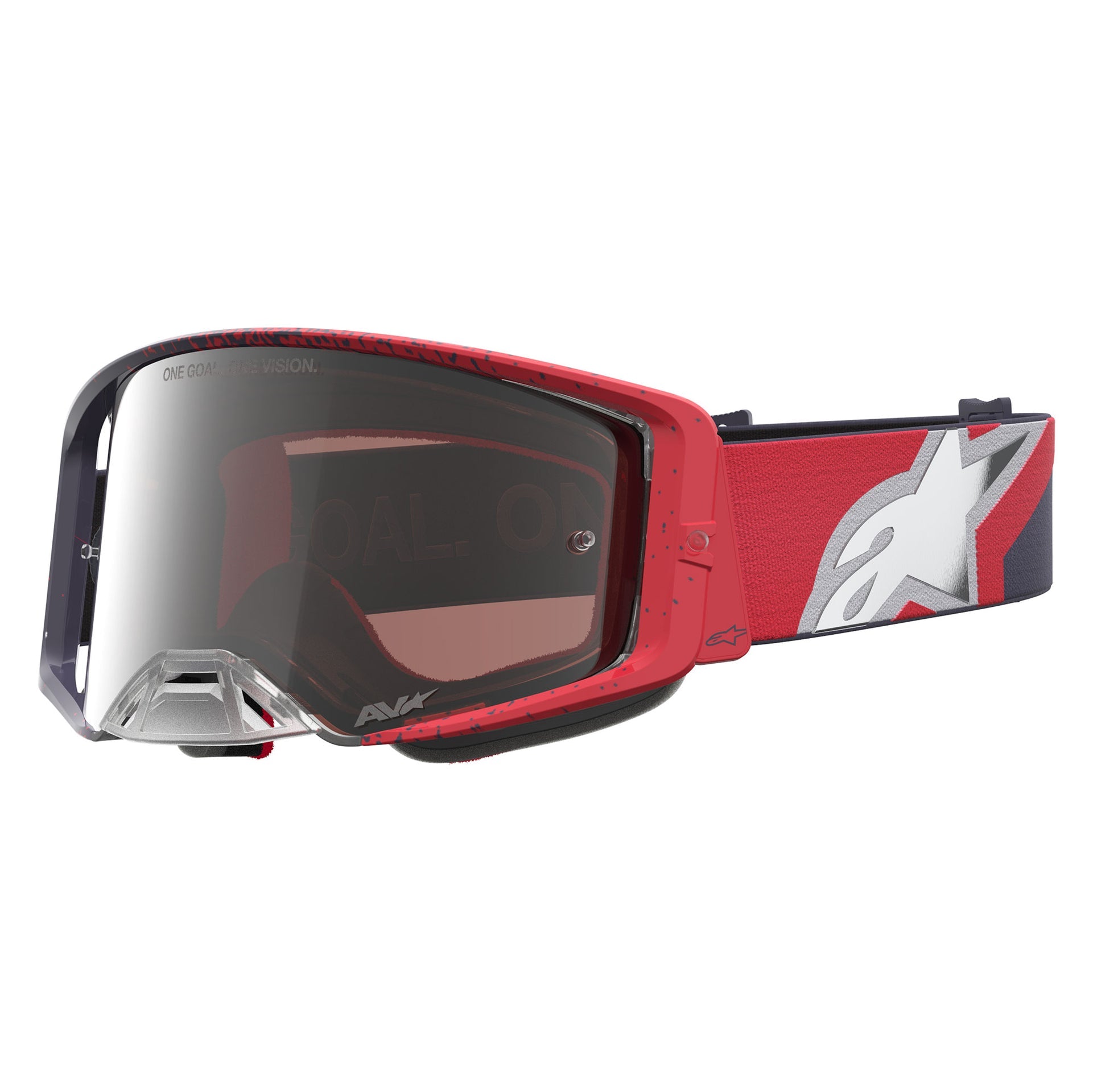 Alpinestars Supertech HITEN MX Goggles (Black/Red) Mirror Silver Lens