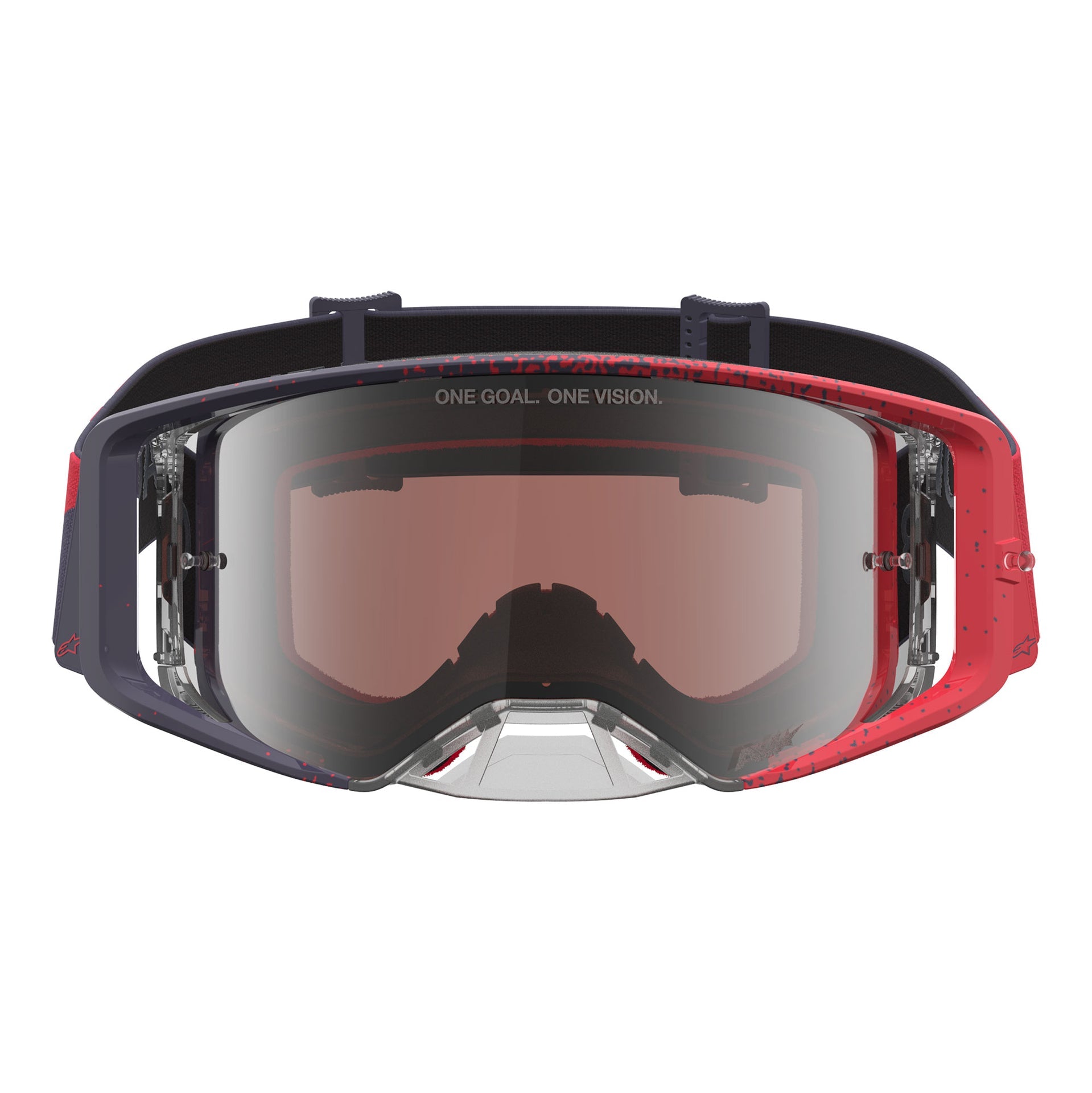 Alpinestars Supertech HITEN MX Goggles (Black/Red) Mirror Silver Lens