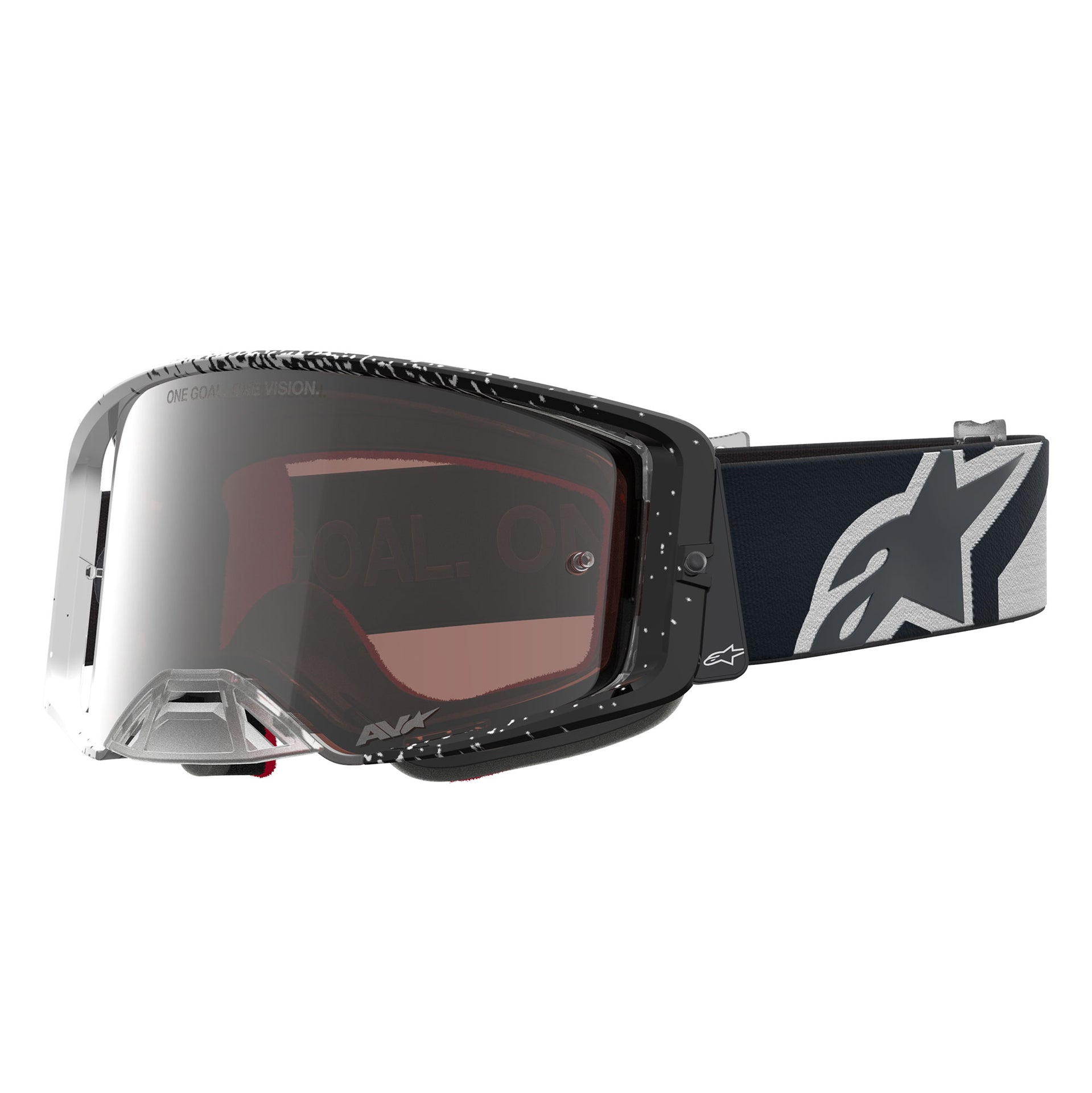 Alpinestars Supertech HITEN MX Goggles (White/Black) Mirror Silver Lens