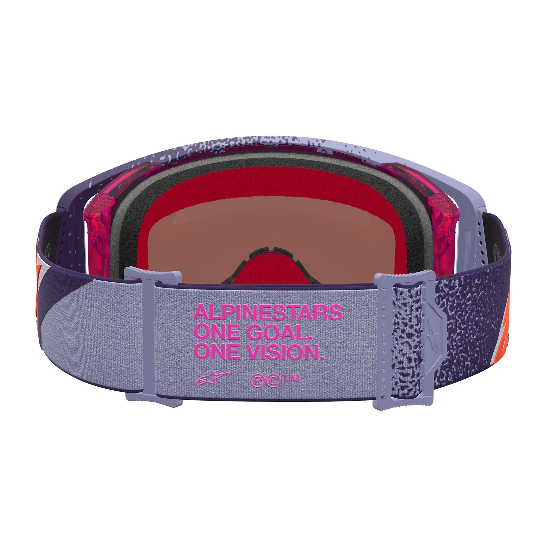 Alpinestars Supertech HITEN MX Goggles (Purple/Red) Mirror Pink Lens
