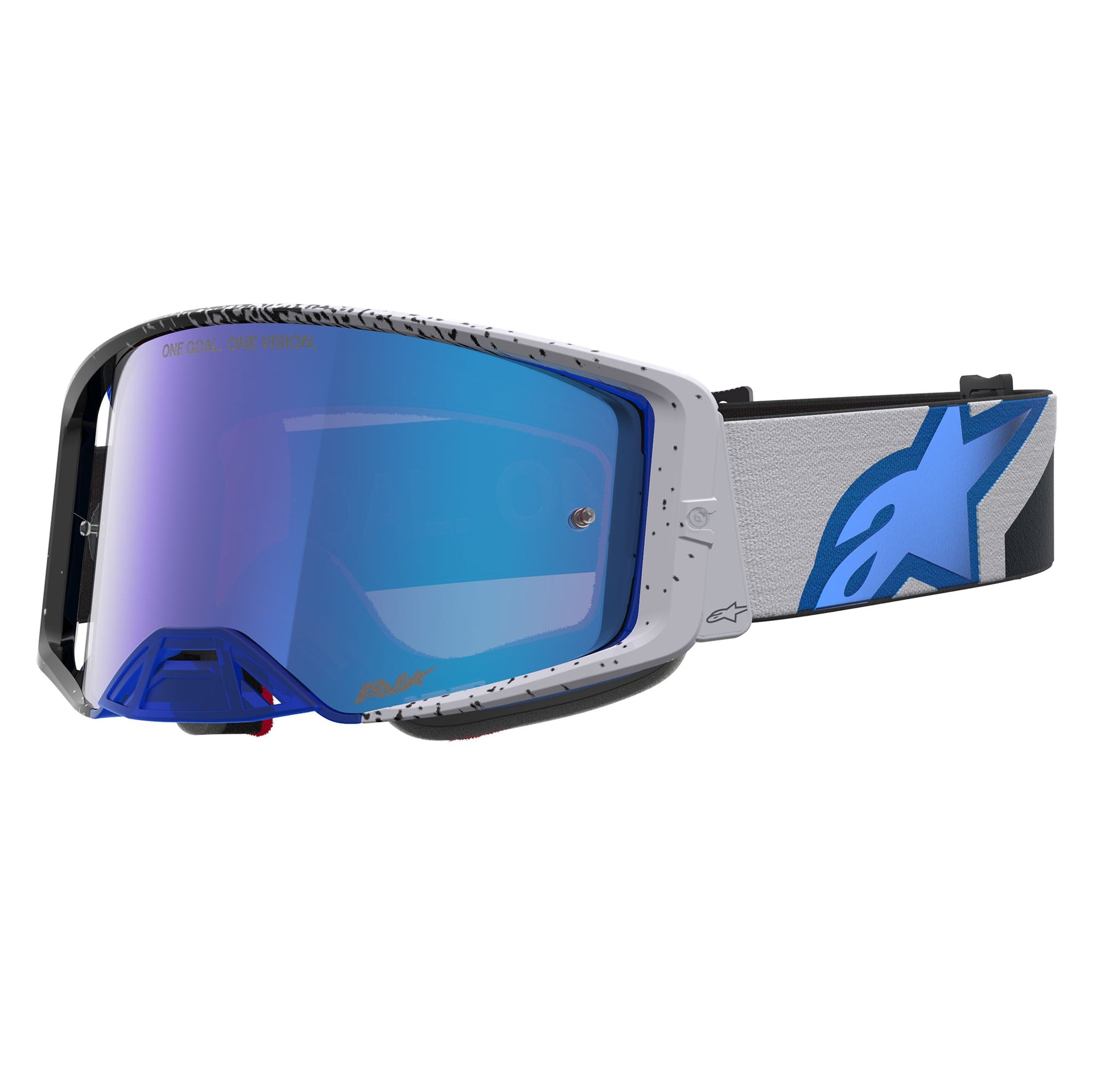Alpinestars Supertech HITEN MX Goggles (Black/Blue) Mirror Blue Lens