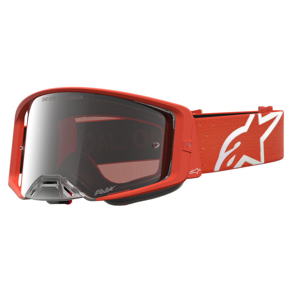 Alpinestars Supertech VESTA MX Goggles (Orange/Silver) Mirror Silver Lens