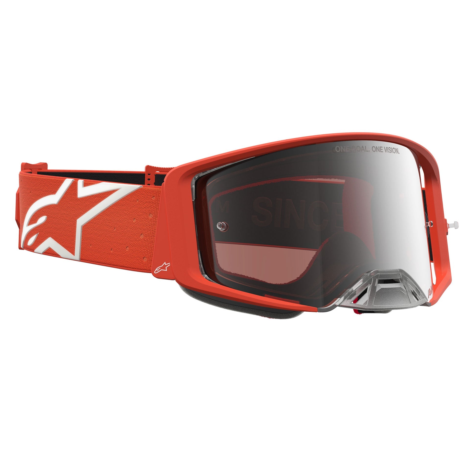 Alpinestars Supertech VESTA MX Goggles (Orange/Silver) Mirror Silver Lens