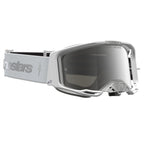 Alpinestars Vision 8 AMBER MX Goggles (White/Silver) Mirror Silver Lens