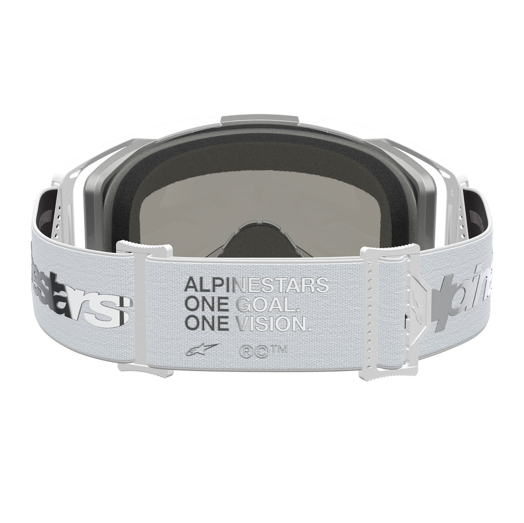 Alpinestars Vision 8 AMBER MX Goggles (White/Silver) Mirror Silver Lens