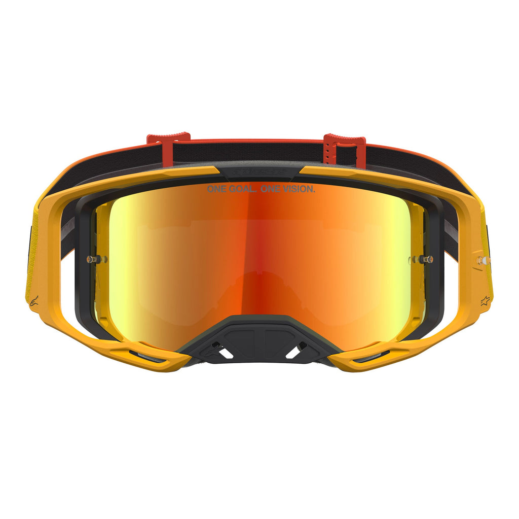 Alpinestars Vision 8 AMBER MX Goggles (Fire Red/Black) Mirror Red Lens