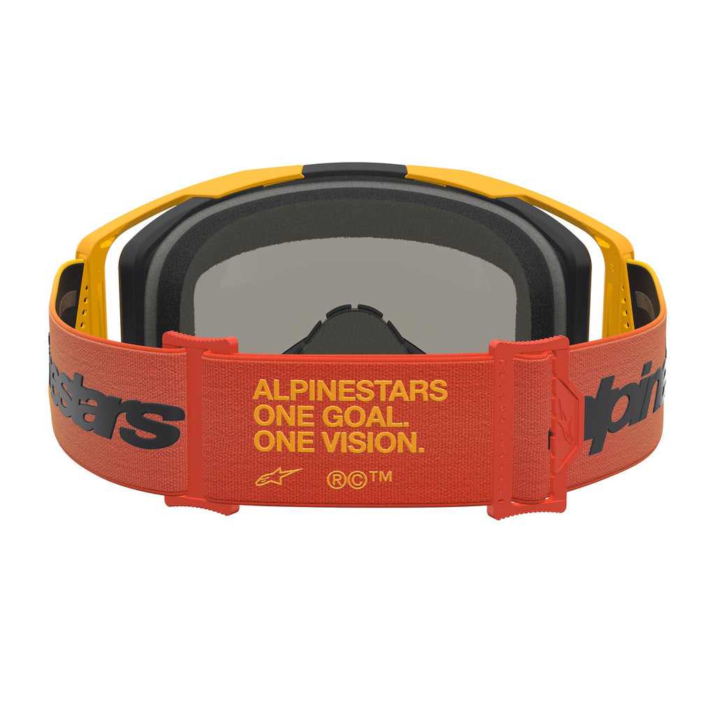 Alpinestars Vision 8 AMBER MX Goggles (Fire Red/Black) Mirror Red Lens