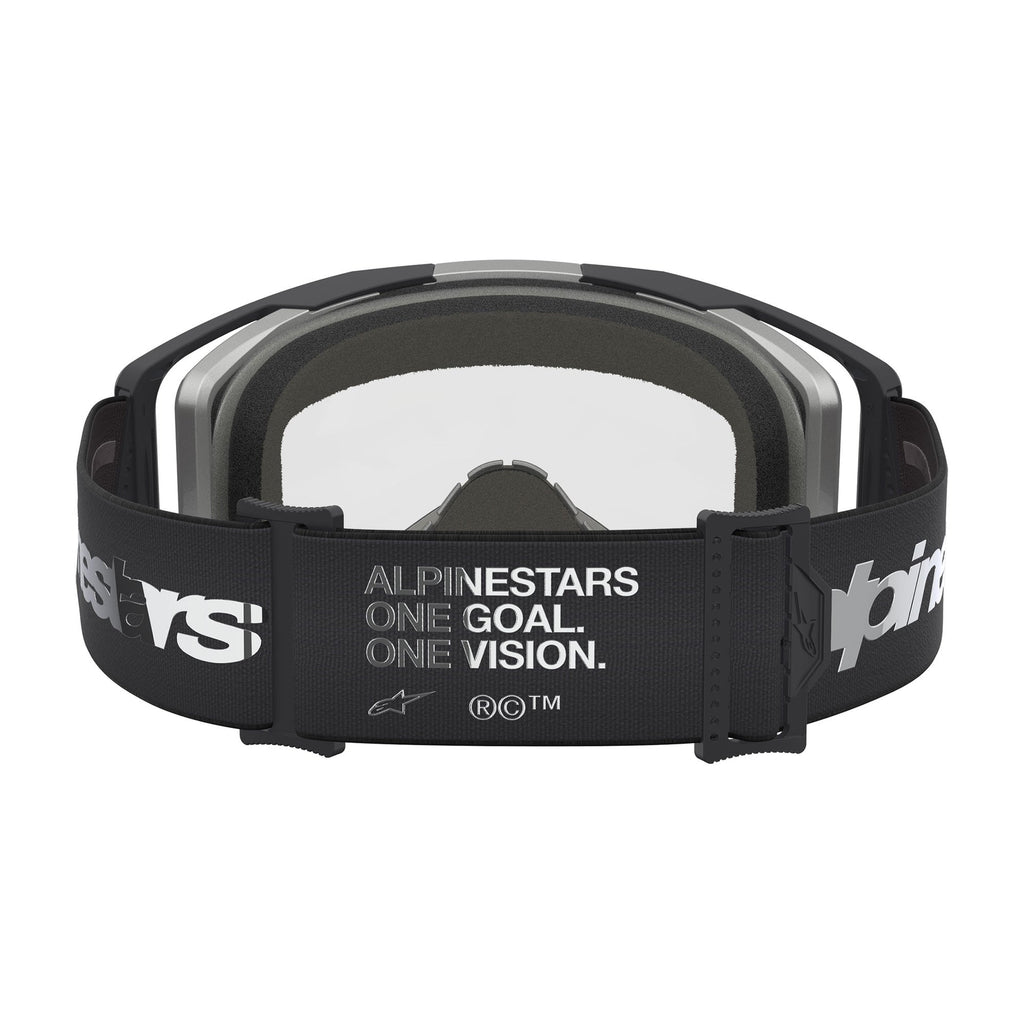 Alpinestars Vision 8 AMBER MX Goggles (Black/Silver) Clear Lens