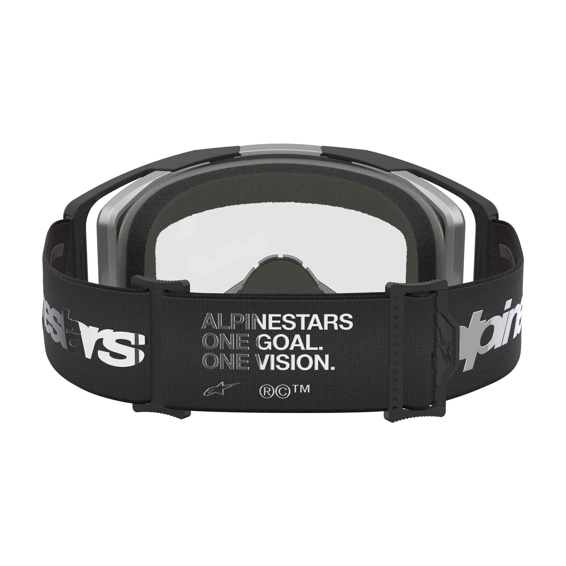 Alpinestars Vision 8 AMBER MX Goggles (Black/Silver) Clear Lens