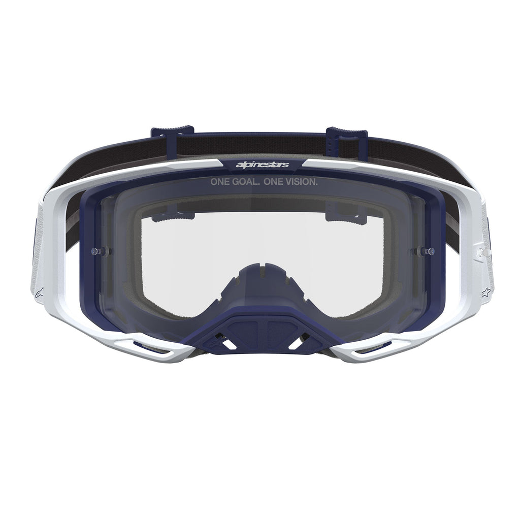 Alpinestars Vision 8 AMBER MX Goggles (Navy/White) Clear Lens