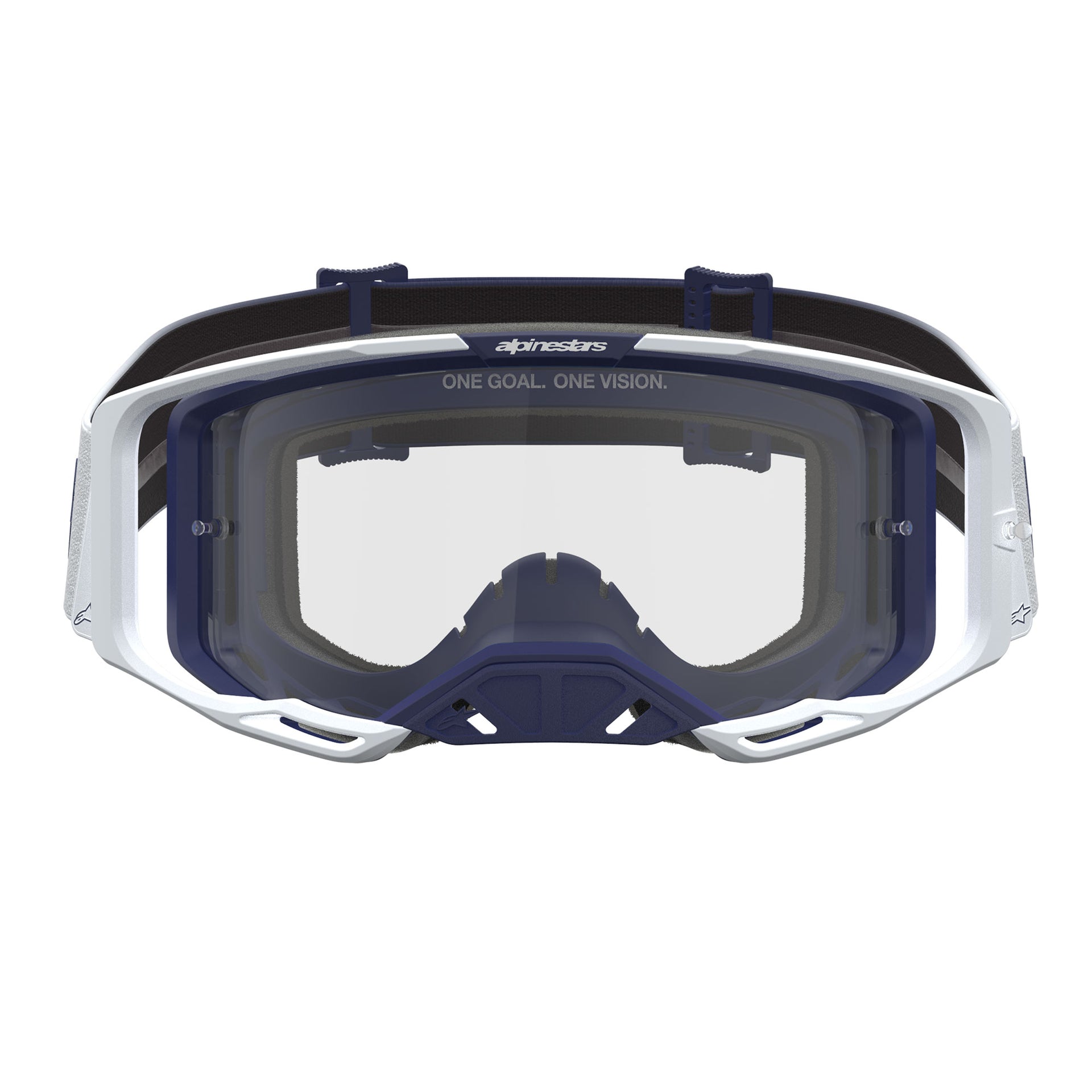 Alpinestars Vision 8 AMBER MX Goggles (Navy/White) Clear Lens