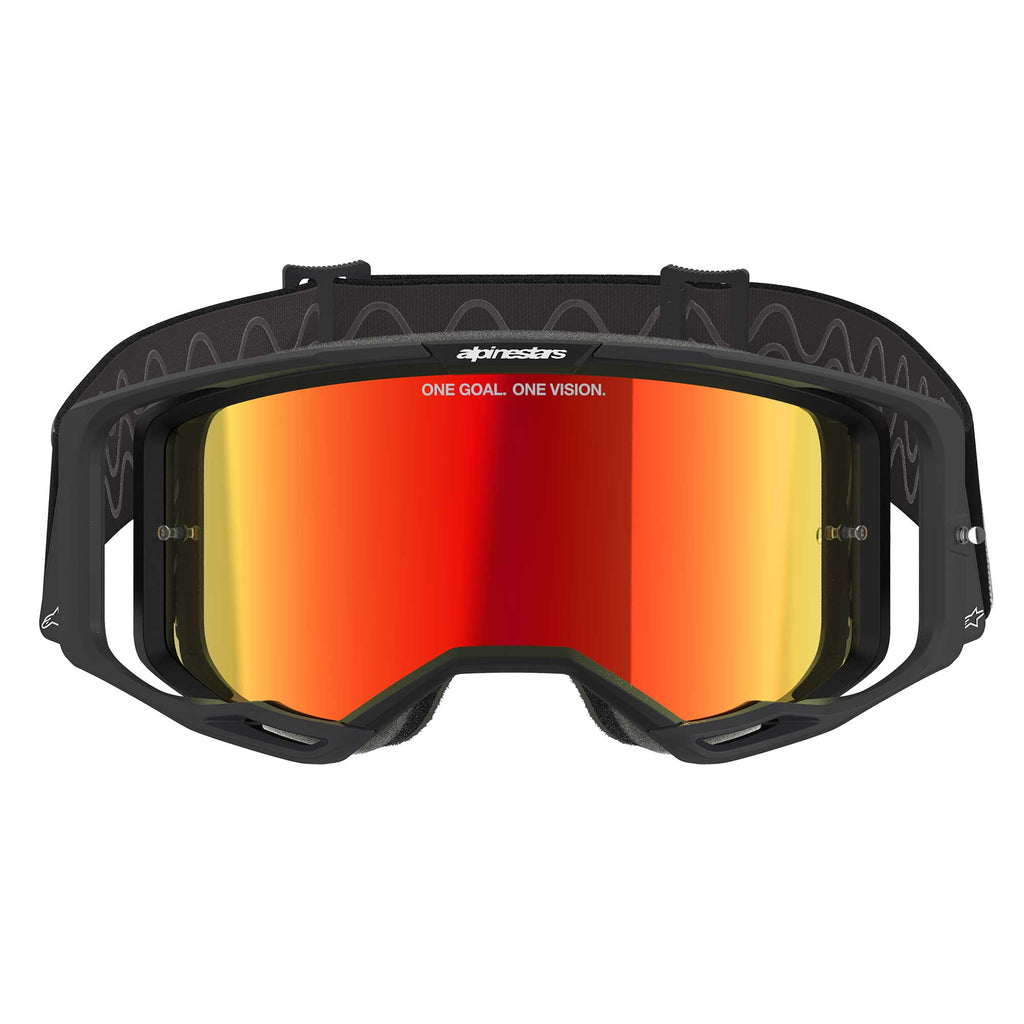Alpinestars Vision 8 Goggles CORP MX Goggles (Black) Mirror Red Lens