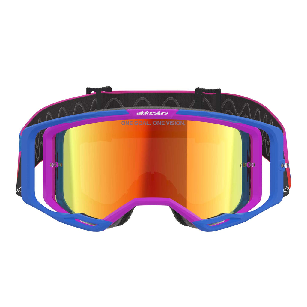 Alpinestars MX | MTB Vision 8 Goggles CORP (UCLA Blue/Purple/Orange) Mirror Red Lens