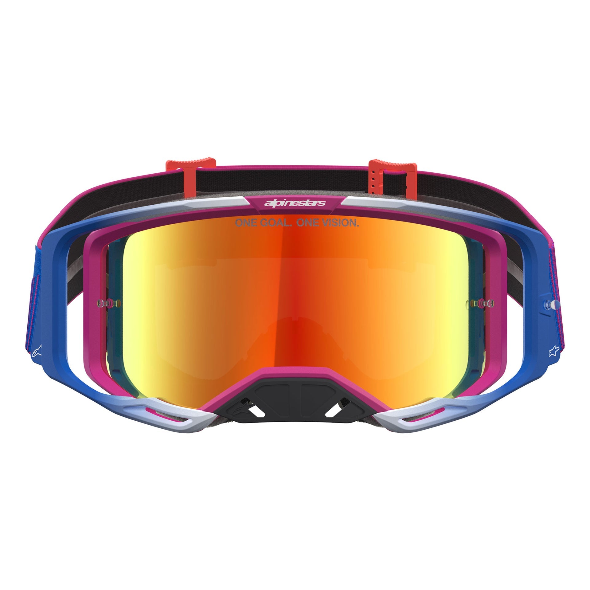 Alpinestars Vision 8 MAVEN MX Goggles (Fire Red/Black) Mirror Red Lens