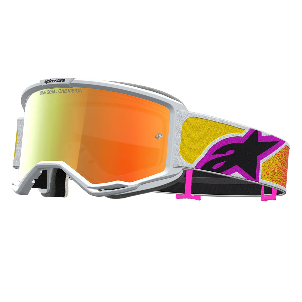 Alpinestars Vision 5 DRAG MX Goggles (Orange/Red) Mirror Red Lens